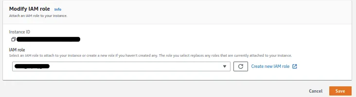 IAM Role을 EC2에 부여