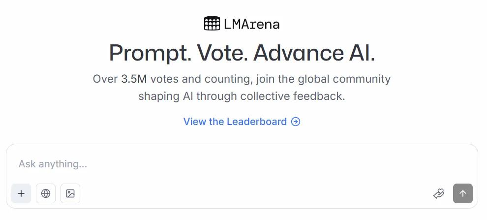 LMArena 메인 화면